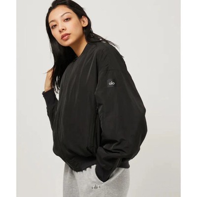 Alo Yoga | Faux Fur Urbanite Bomber Jacket in Black/Ivory, Size: XS