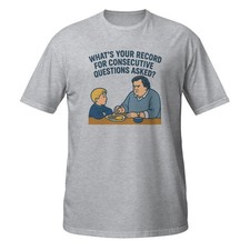 John Candy Uncle Buck T Shirt What's Your Record for Consecutive Questions Gray