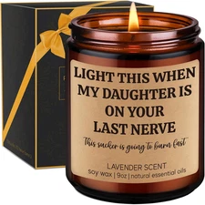 Scented Candle - Funny Gifts for Son-in-Law - Christmas & Birthday Ideas