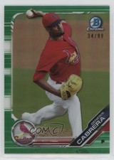 2019 Bowman Chrome Prospects Green Refractor 34/99 Genesis Cabrera #BCP-187 07rd