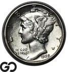 1928-D Mercury Dime, Choice Uncirculated++ Key Date