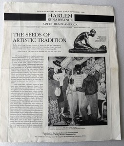 Vintage 1988 Harlem Renaissance Art Of Black America Atlanta GA 8 x 14 Brochure