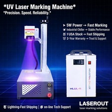 CRS 5W UV Laser Marking Engraver Machine For Glass Metal Wood Leaf UV Chiller