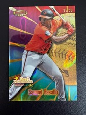 Samuel Basallo 2025 Topps Bowman's Best Performance Going Yard Gold Orioles /50
