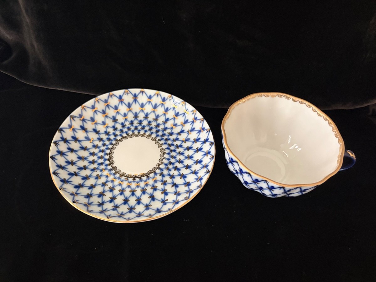 By each: Russian Imperial Lomonosov Cobalt Net Porcelain | eBay