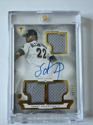 2018 Topps Triple Threads - RPA Sandy Alcantara /99 Rookie Patch Auto