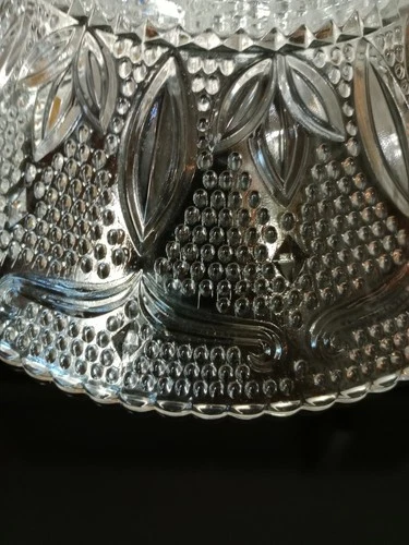 HERITAGE HOBNAIL Vintage 1940’s Federal Glass 10.5" Crystal Serving Bowl