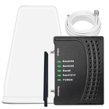 Cell Phone Signal Booster Home Office 2000 Sq Ft 5G 4G FCC Approved Light Black