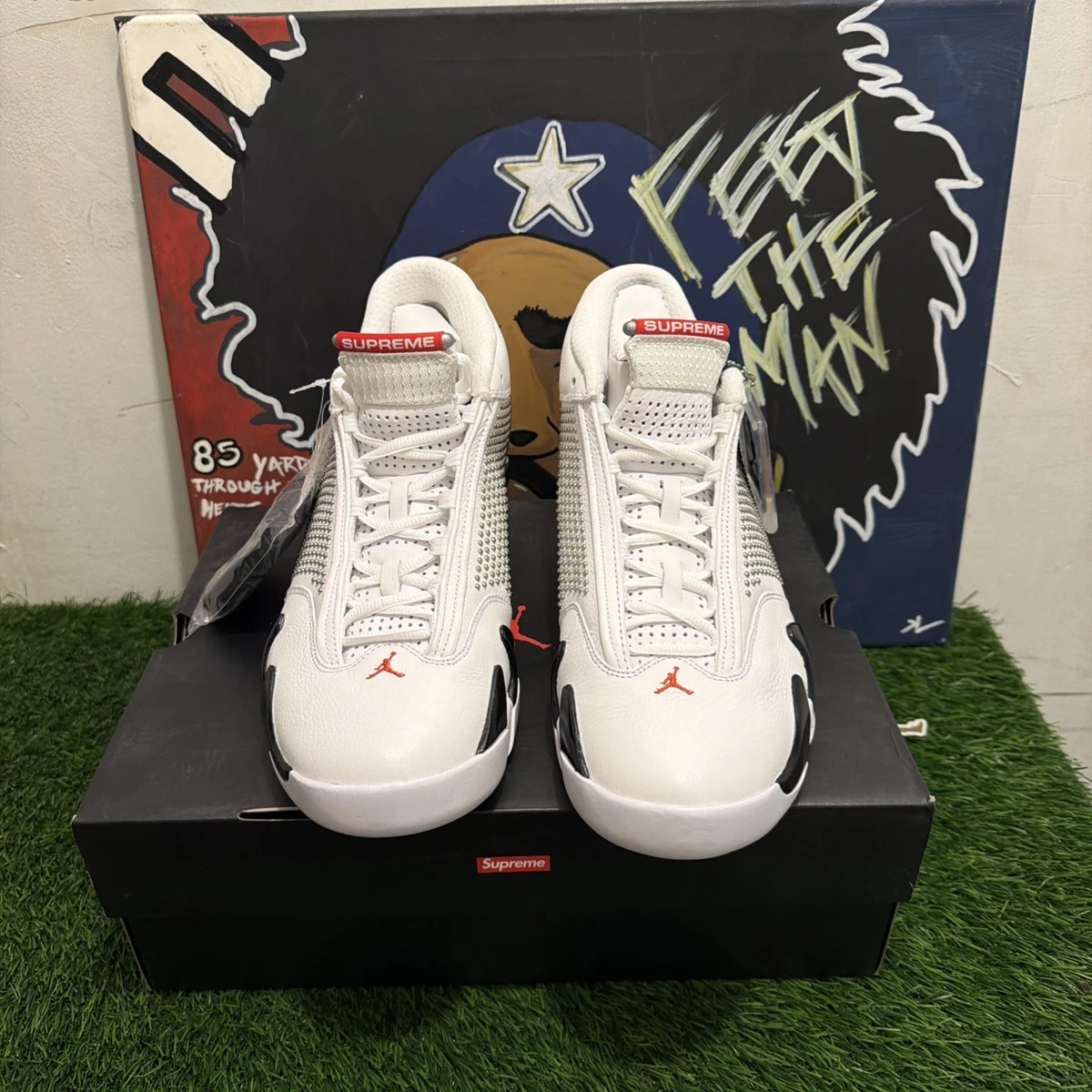 Supreme x Air Jordan 14 Retro White for sale | eBay