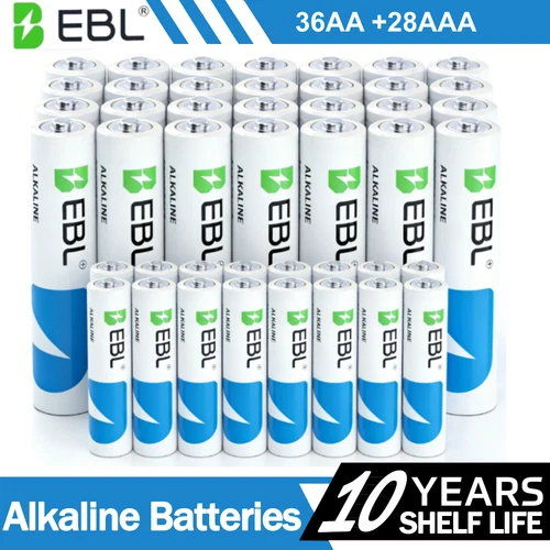 EBL AAA ,AA Alkaline Batteries 1.5V,10 Years shelf Life