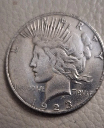 1923 Silver Peace Dollar, Very Good, Collector