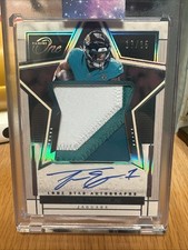TRAVIS ETIENNE JR. 2023 Panini One Lone Star Patch Auto Silver /35 Jaguars #93