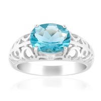Cavill Silberring Damen Braldu Fluorit 1,615Ct Ovalschliff 925 Sterling Ring