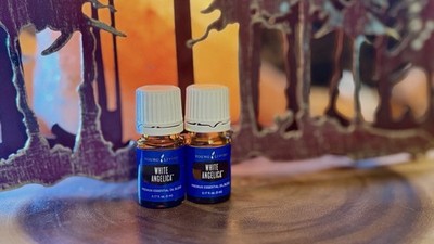 (2)Young Living Essential Oils White Angelica 5ml each new/sealed