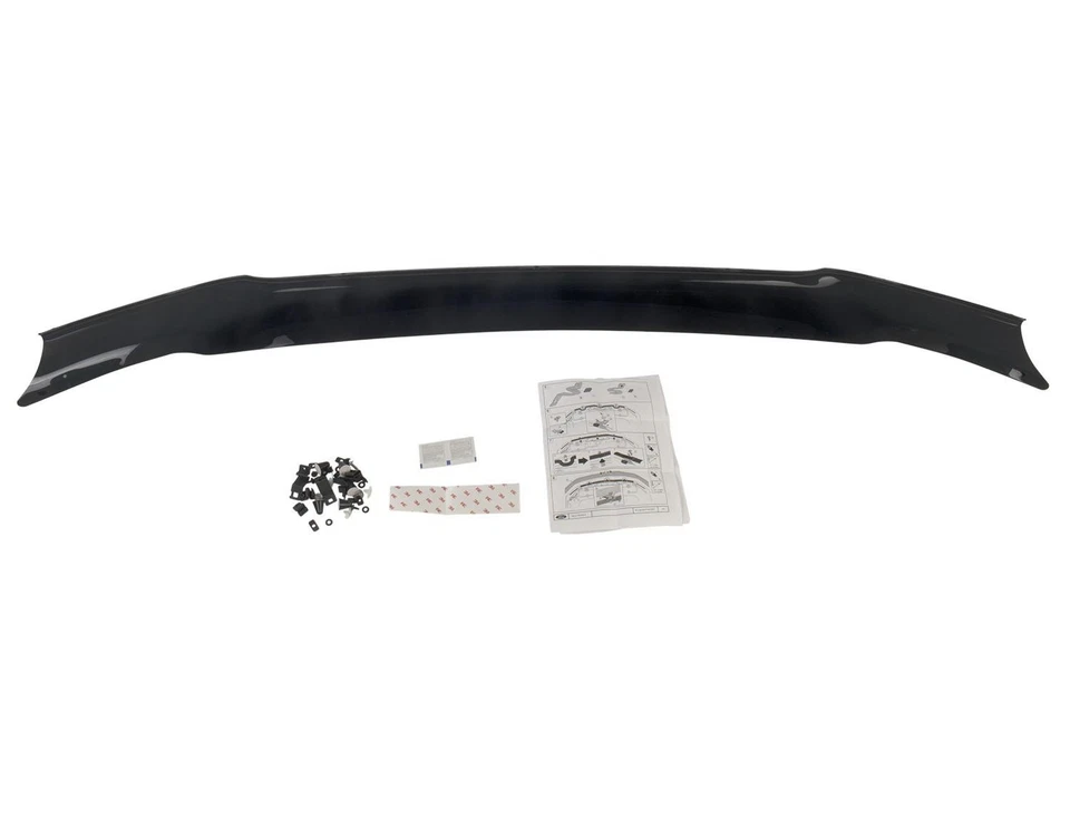 Ford F-150® 2021-2025 Smoke Black Hood Deflector Front Bug Protector Shield Kit Foto 4 de 4