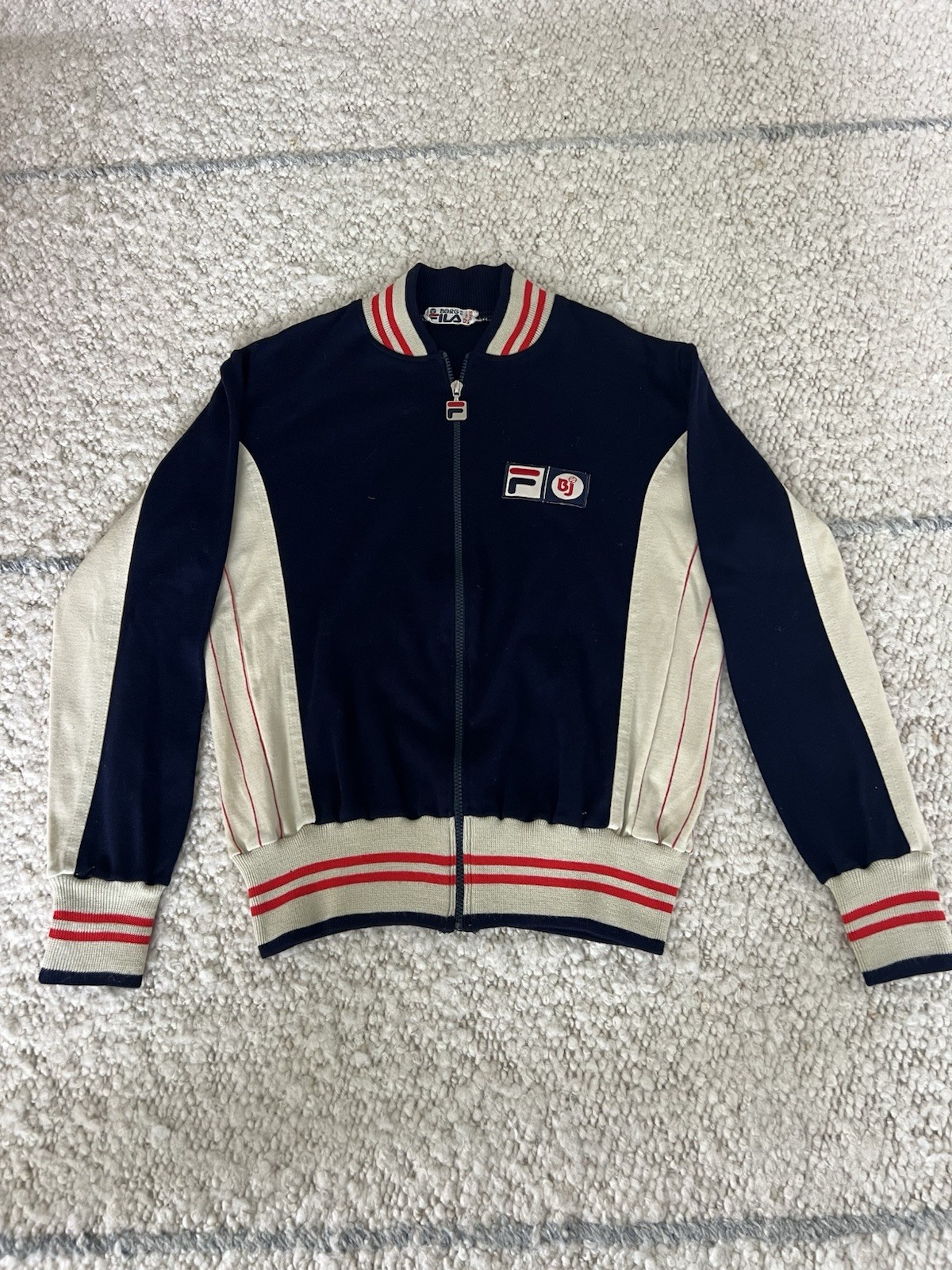 Maglione giacca pista riscaldante Fila BJ Borg originale vintage taglia 40