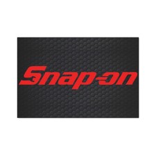 Red Snap-on Hexagon Design Floor Mat | Garage Workshop Mat, Tool Guy Gift 