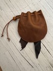 Medieval Belt Bag Renaissance Costume Accessory REAL Leather Pouch Brown Viking — photo 2