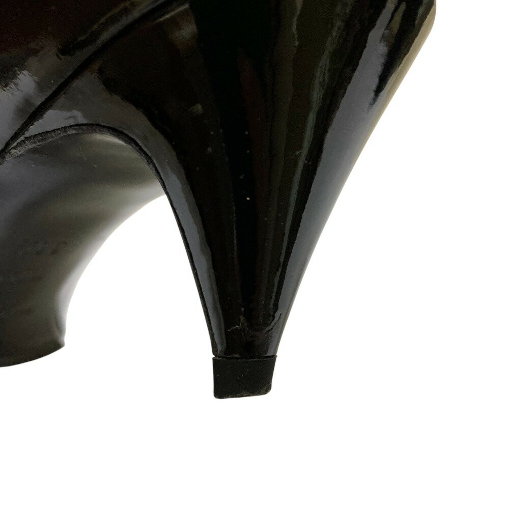 Saint Laurent Paris Shoes Pumps Heel EU 36.5 US 6.5 Patent Leather Black Auth thumbnail 7