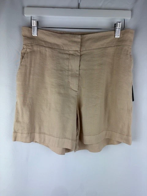 Dear John Linen Karlie Shorts Women’s Small Tan Summer Lagenlook Transition