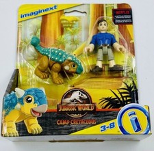 Imaginext Jurassic World Camp Cretaceous Ankylosaurus Bumpy  Ben Figure Set