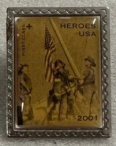 2001 9/11 Heroes USA Postage USPS First Class Stamp Lapel Pin Firemen ...