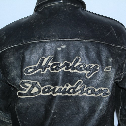 BLACK LEATHER DISTRESSED JACKET 