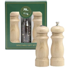 Chef Specialties 6" Salem Natural Pepper Mill & Salt Shaker Gift Set
