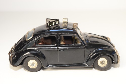 A69 BANDAI JAPAN TINPLATE BLECH VW VOLKSWAGEN BEETLE KAFER POLITIE POLICE RARE - Imagen 4 de 7