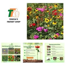 Southeast Adaptable Wildflower Seed Mix - 5 lbs of Colorful Annuals & Perennials 33.60 per gallon