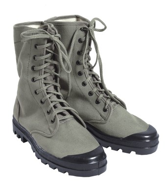 Französische Commando Stiefel Canvas oliv