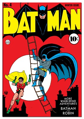 Batman #4 Front Cover Reproduktion (A4 Größe - 210 x 297 mm - 8,5'' x 11,75'').