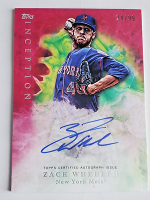 Zack Wheeler 2017 Topps Inception Autograph 24/99 BSA-ZW Auto card 