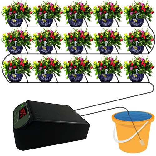 Kit Temporizador Automático de Riego por Goteo Planta Inteligente Solar Sistema de Bomba de Riego Automático - Imagen 9 de 16