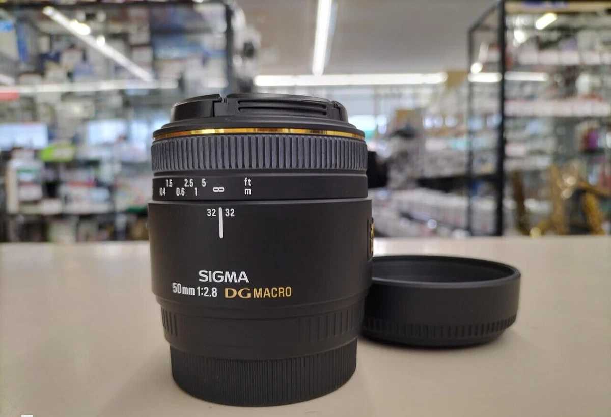 Sigma 50mm f/2.8 EX DG Macro AF Lens For Canon Black w/Caps F/S From JAPAN  [Exc]