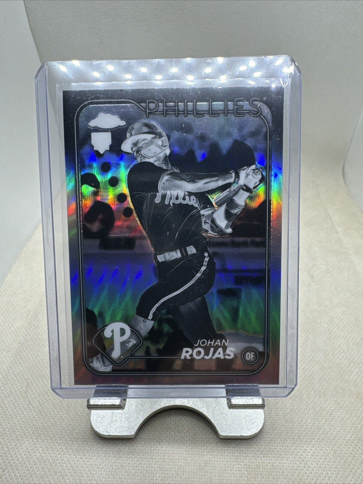2024 Topps Chrome Baseball Negative Refractor # 273 Johan Rojas RC