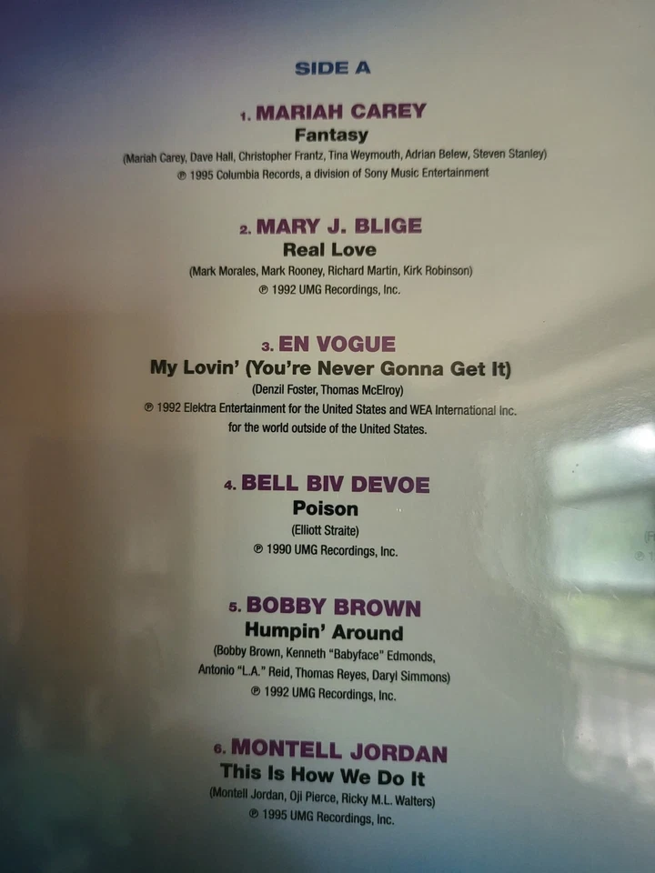 Now That’s What I Call Music! ‘90s R&B CRYSTAL CLEAR VINYL in Picture Cover MINT - Image 3 of 4