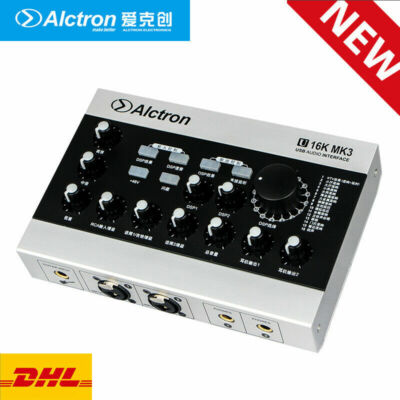 Alctron U16K MK3 Pro Microphone External Sound Card USB Audio