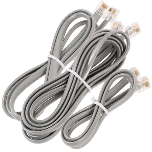 3 Pcs Telephone Cable Extension Cord Cords for Landline Phones - Zdjęcie 10 z 12