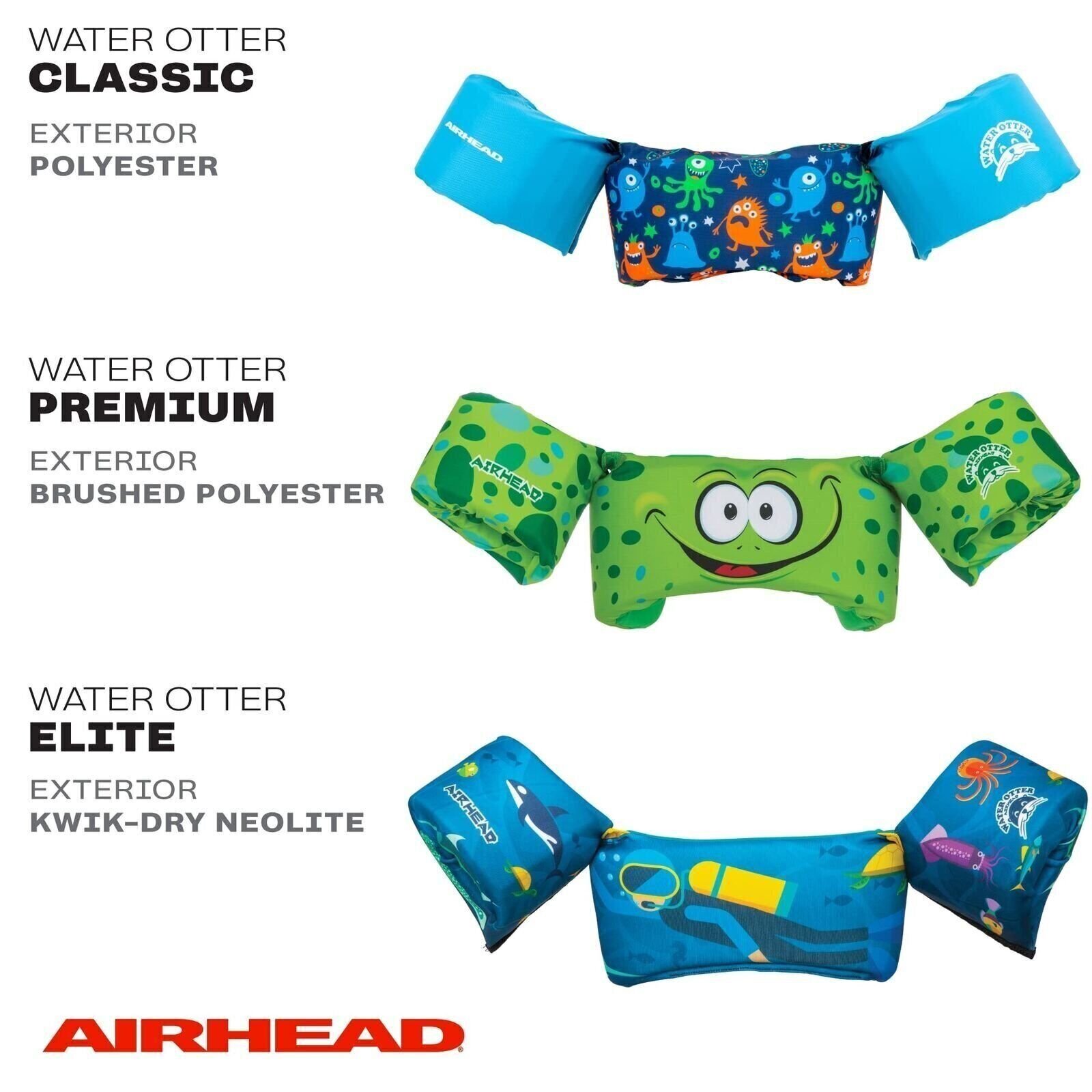 AIRHEAD Water Otter Premium Life Jacket, Flotation Devices for Kids, Dino