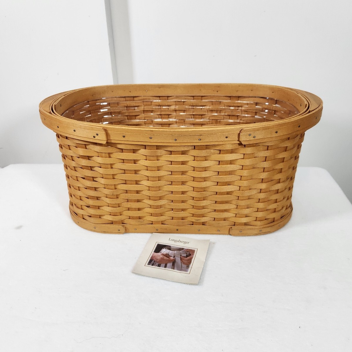 小物入れ Longaberger basket Longaberger 2001 Small Workload Basket+Protector STORAGE ICED