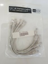 WBox Technologies 1ft Cables/ Bag CAT 5E PATCH CABLE white ethernet 6 cables NEW