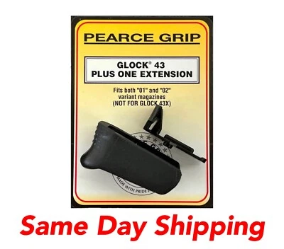 Pearce Grip For GLOCK 43 G43 GRIP Extension PLUS one PG-43+1 PG-43Plus1