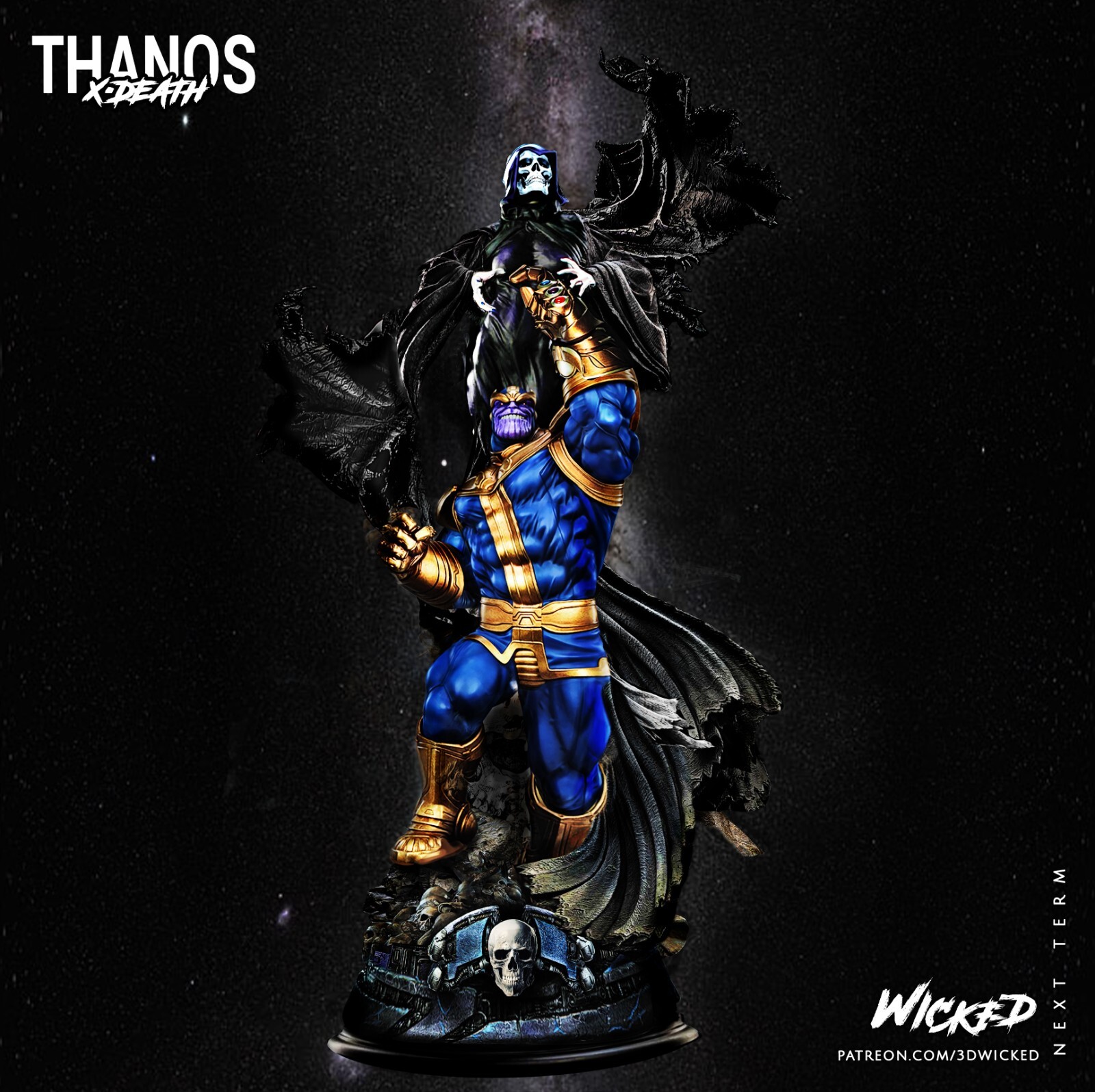 1/12th, 1/10th, 1/8th or 1/6th Scale Wicked Design's Death & Thanos Diorama Kit