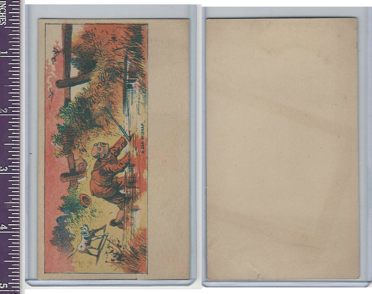 Victorian Card, 1890's, ZZ, Hunting, A Sad Mishap | eBay