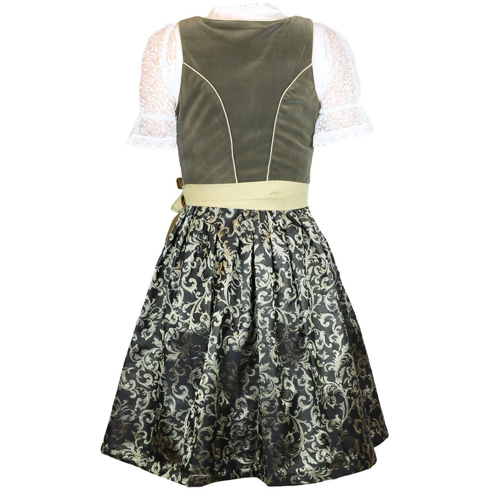 Damen Dirndl Trachtenkleid Festkleid Helene Jaquard Samt  MS-Trachten - Bild 4 von 4