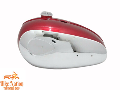 BSA A65 THUNDERBOLT 4 GALLON CHERRY PAINTED CHROME TANK +CAP (DUAL CARB)|Fit For