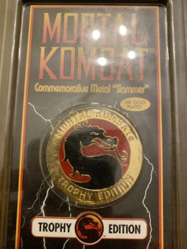 Pièce de monnaie Mortal Kombat Slammer Commémoratif Plaqué Or 18 carats - Photo 1 sur 5