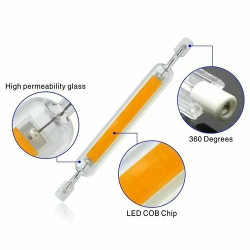 R7S LED 118mm 78mm Dimmbar COB Glasröhre Glühbirne Ersetzen Halogenlampe 220V - Bild 6 von 20