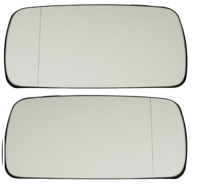 Mirror Glass Aspherical White Heated Left + Right for BMW 3 Series E46 4 Door / E39